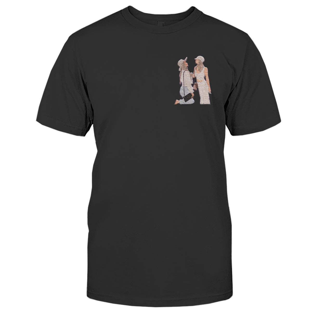 Custom 2D Photo - Personalized Bestie Embroidered T-shirt