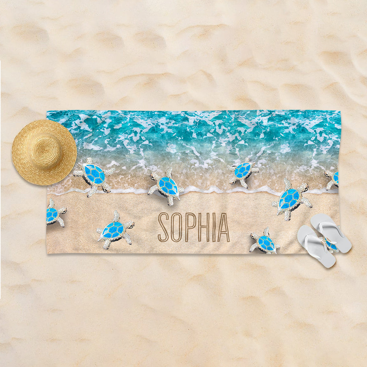 Into The Sea - Personalized Sea Lover Beach Towel