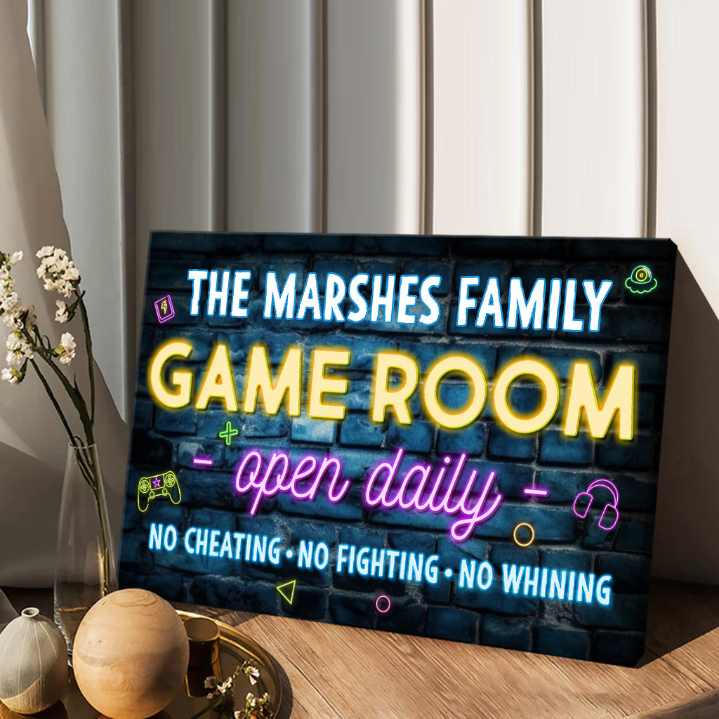 Game Room - Personalized Video Game Canvas And Poster