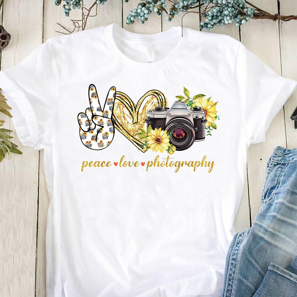 Peace Love Photography Photography T-shirt and Hoodie