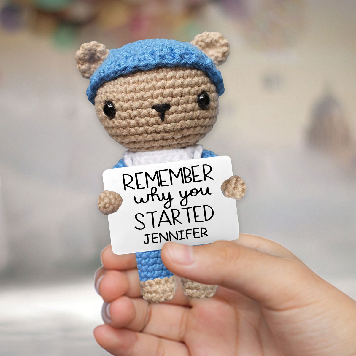 Remember Why You Started - Personalized Nurse Hand Knitted Figurine