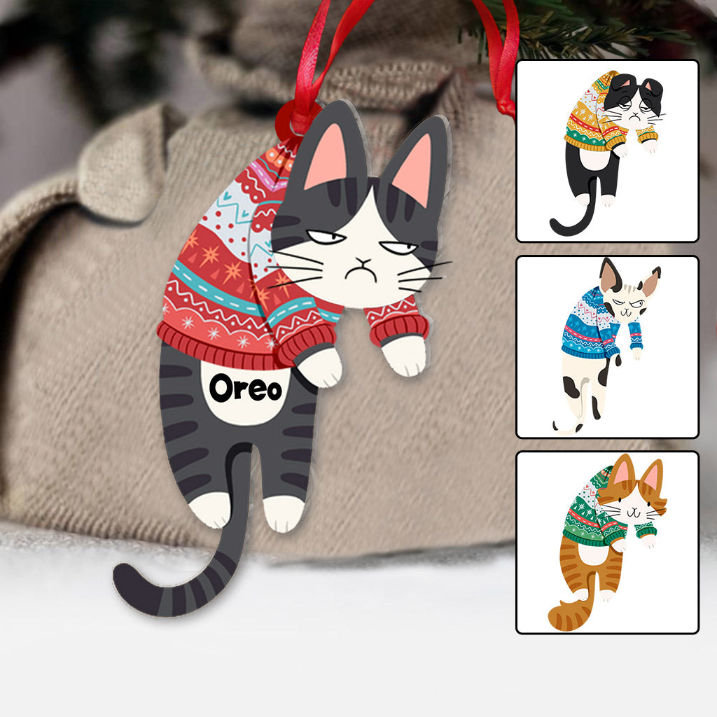 Hanging Cat - Personalized Cat Ornament