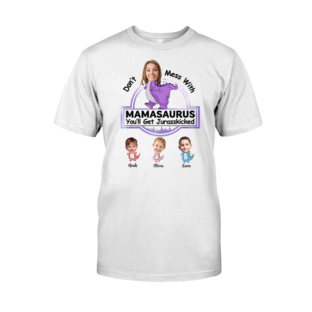 Don't Mess With Mamasaurus Jurasskicked - Personalized Mother T-shirt And Hoodie