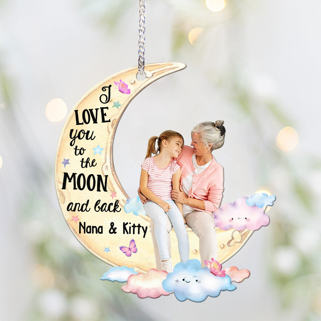 I Love You To The Moon And Back - Personalized Grandma Ornament