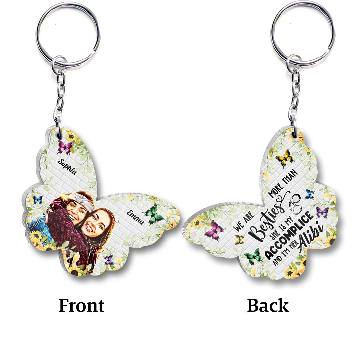 Besties Forever - Personalized Bestie Keychain