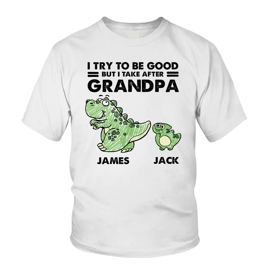 I Take After My Grandma/Grandpa - Gift for grandpa - Personalized T-shirt And Hoodie