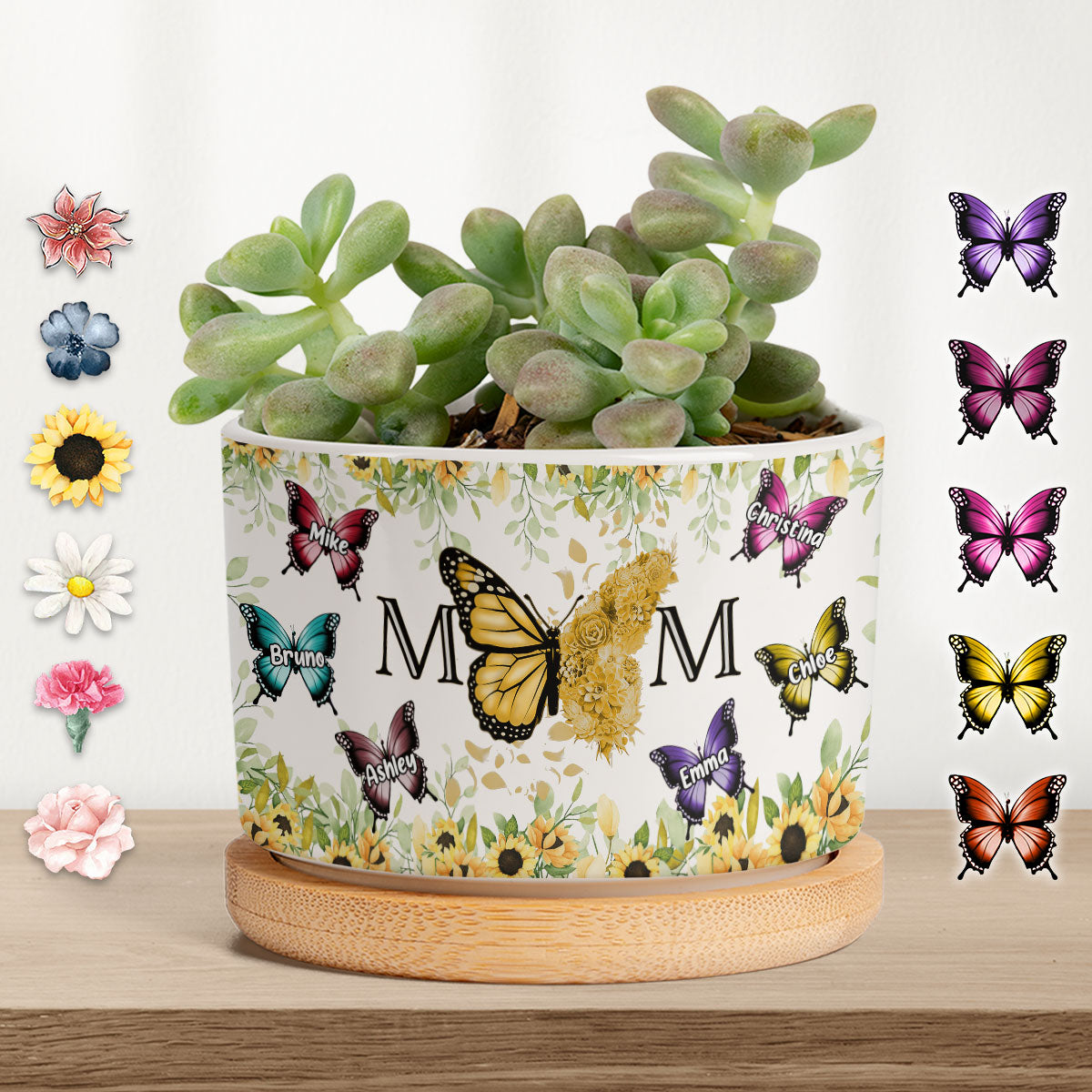 Mom's Garden - Personalized Mother Ceramic Plant Pot