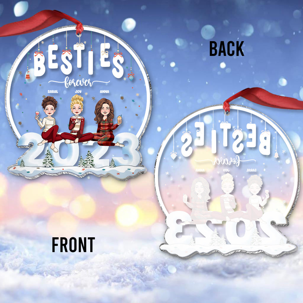 Besties Forever - Personalized Bestie Transparent Ornament