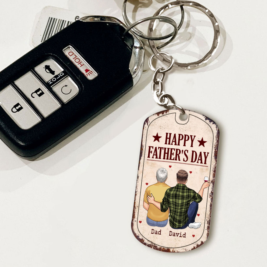 Discover To Me You Are The World - Gift for dad, mom - Personalized Stainless Steel Keychain
