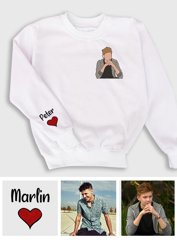 Custom 2D Photo - Personalized Uncle Embroidered Sweater