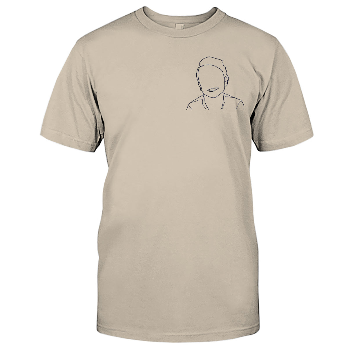 Custom Line Art - Personalized Kid Embroidered T-shirt