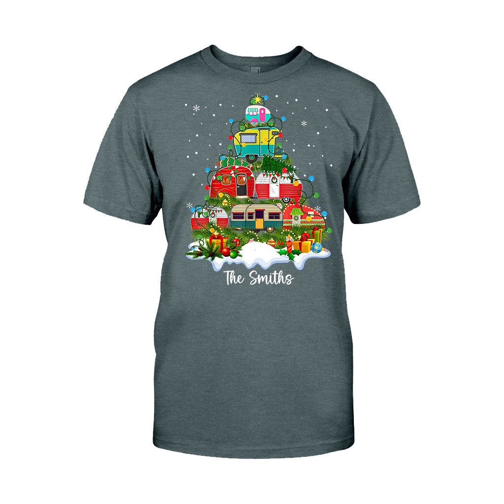 Happy Camper Merry Christmas - Personalized Camping T-shirt And Hoodie