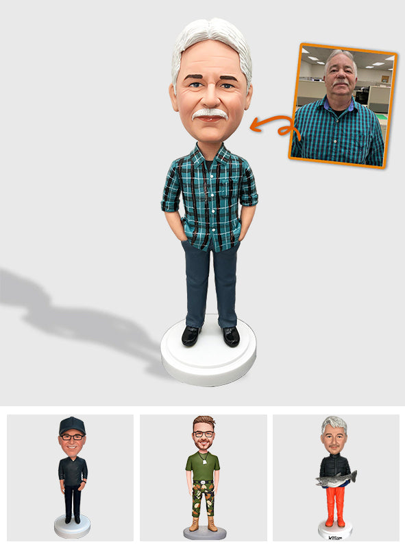 Personalized Step Dad Figure - Gift for step dad - Personalized Bobblehead