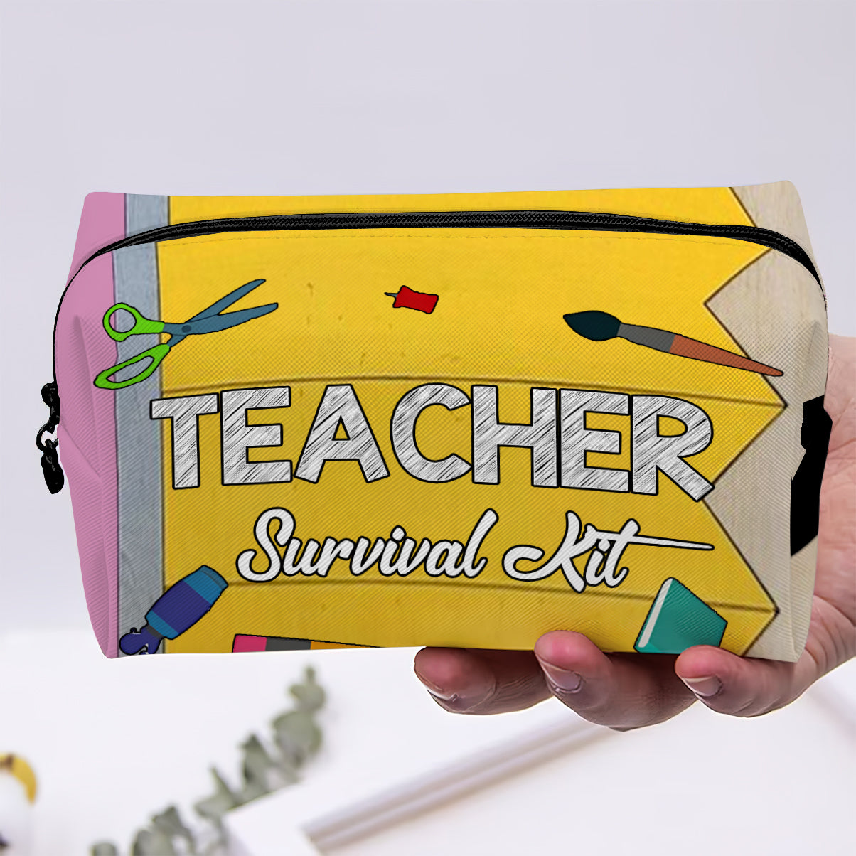 Teacher Survival Kit - Personalized Teacher Makeup Bag