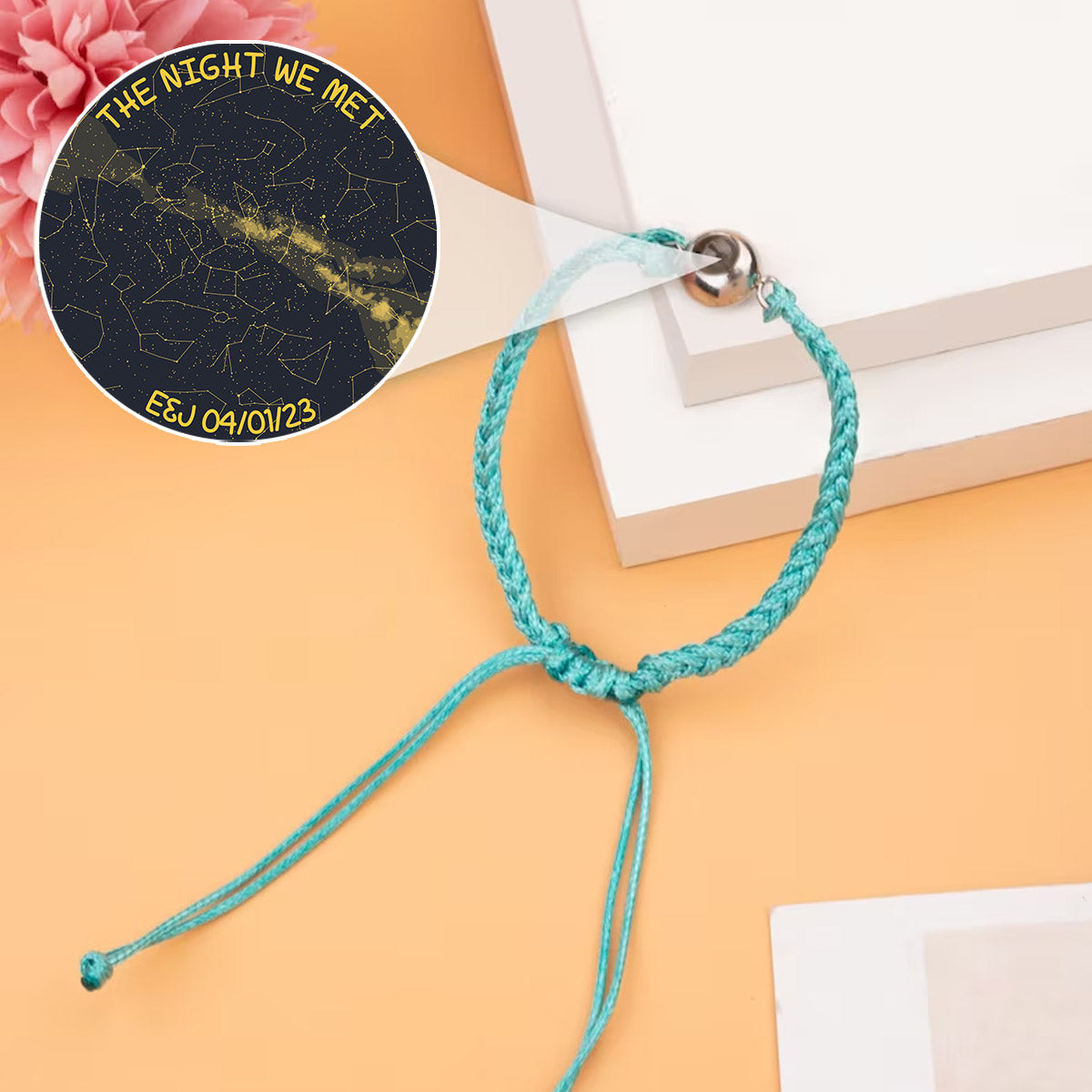 The Night We Met Custom Star Map - gift for boyfriend, husband, wife, girlfriend - Personalized Projection Bracelet