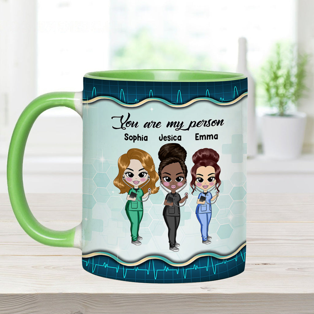 Chance Made Us Coworkers - Personalized Nurse Accent Mug