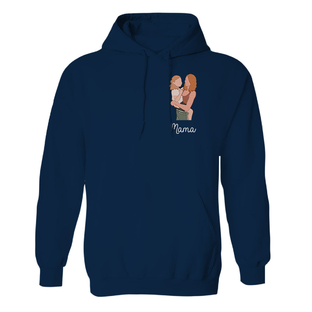 Custom 2D Photo - Personalized Mother Embroidered Hoodie