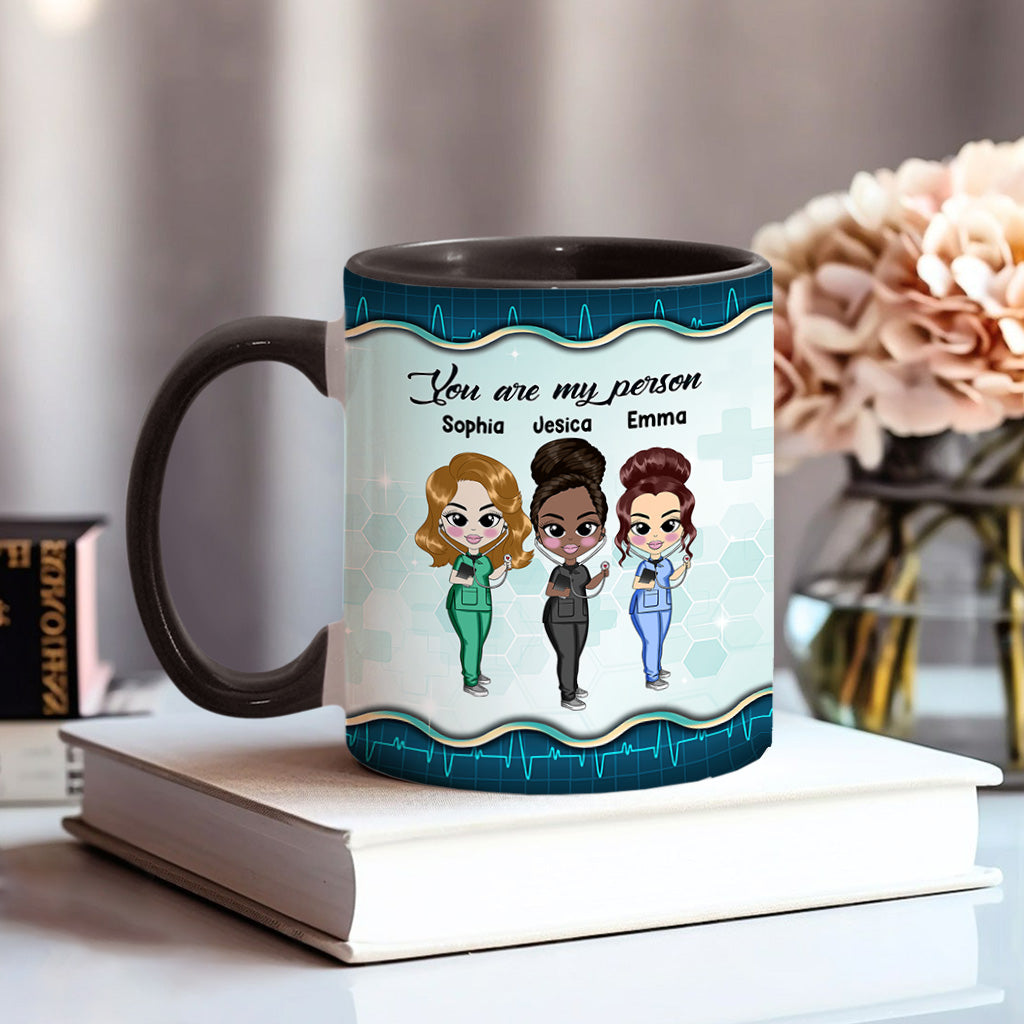 Chance Made Us Coworkers - Personalized Nurse Accent Mug