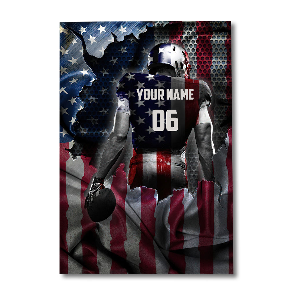 Love American Football - Personalized Football Canvas And Poster