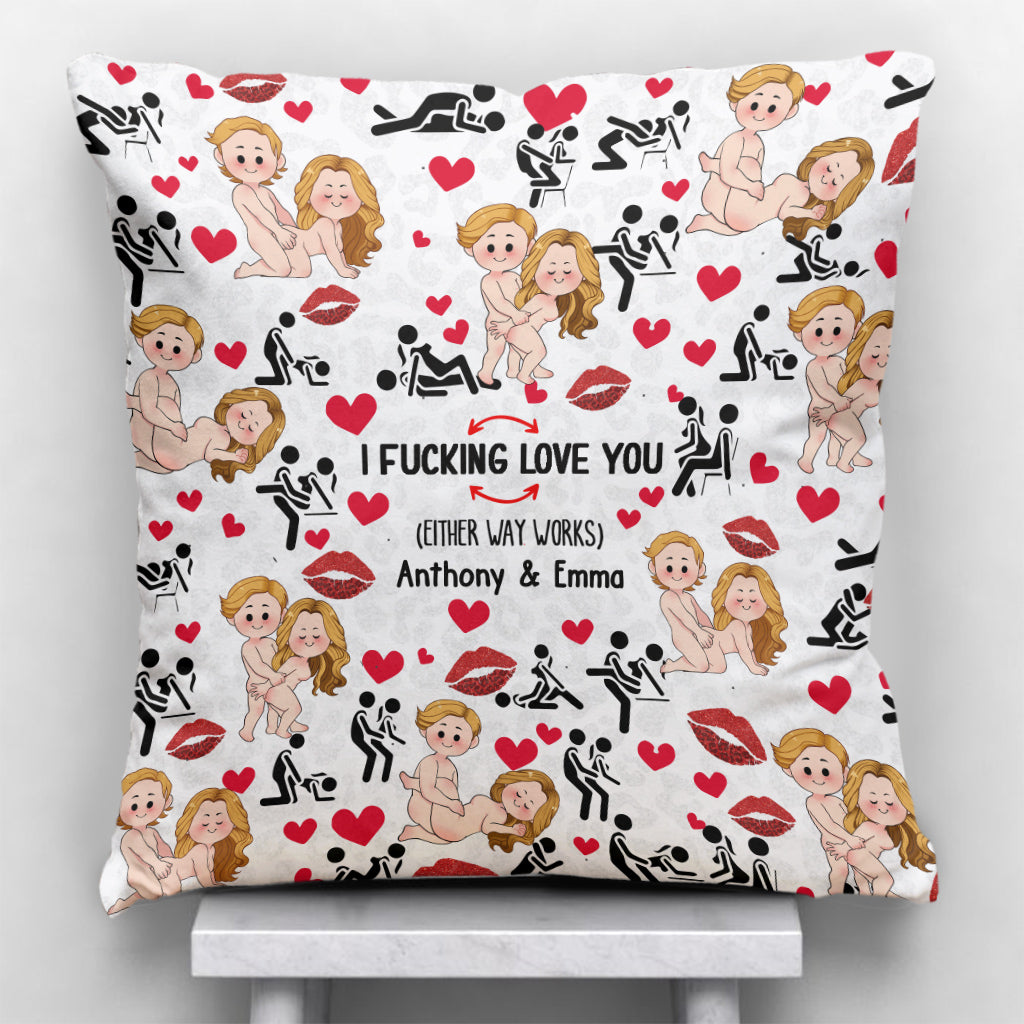 I Love You - Personalized Couple Throw Pillow