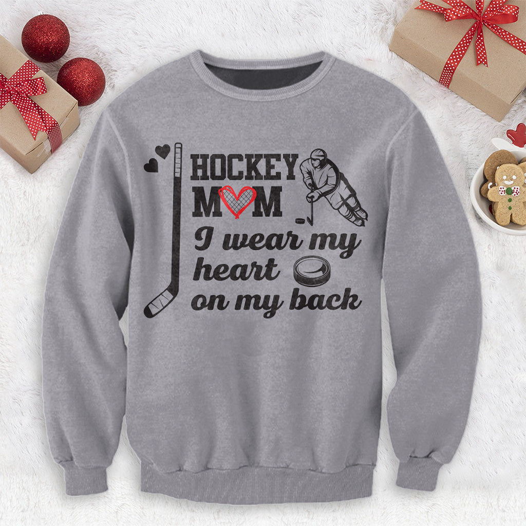 Hockey Mom - Personalized Hockey Ugly Sweater