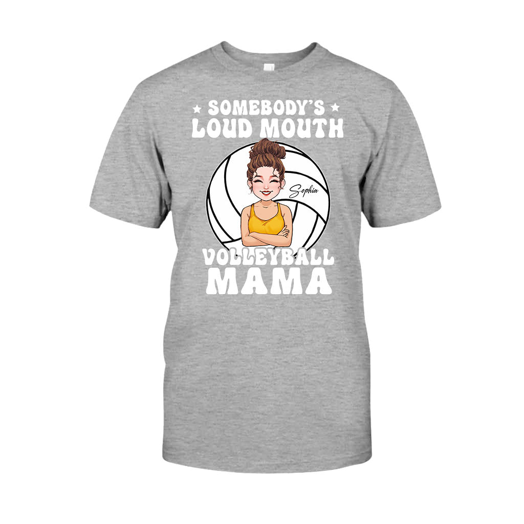 Loud Mouth Volleyball Mama - Personalized Volleyball T-shirt And Hoodie