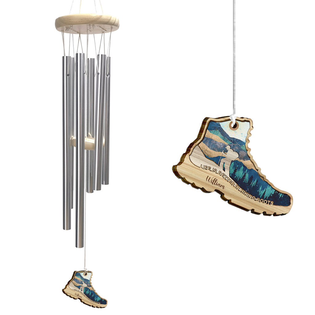 Life Is Better In Hiking Boots - Personalized Hiking Wind Chime