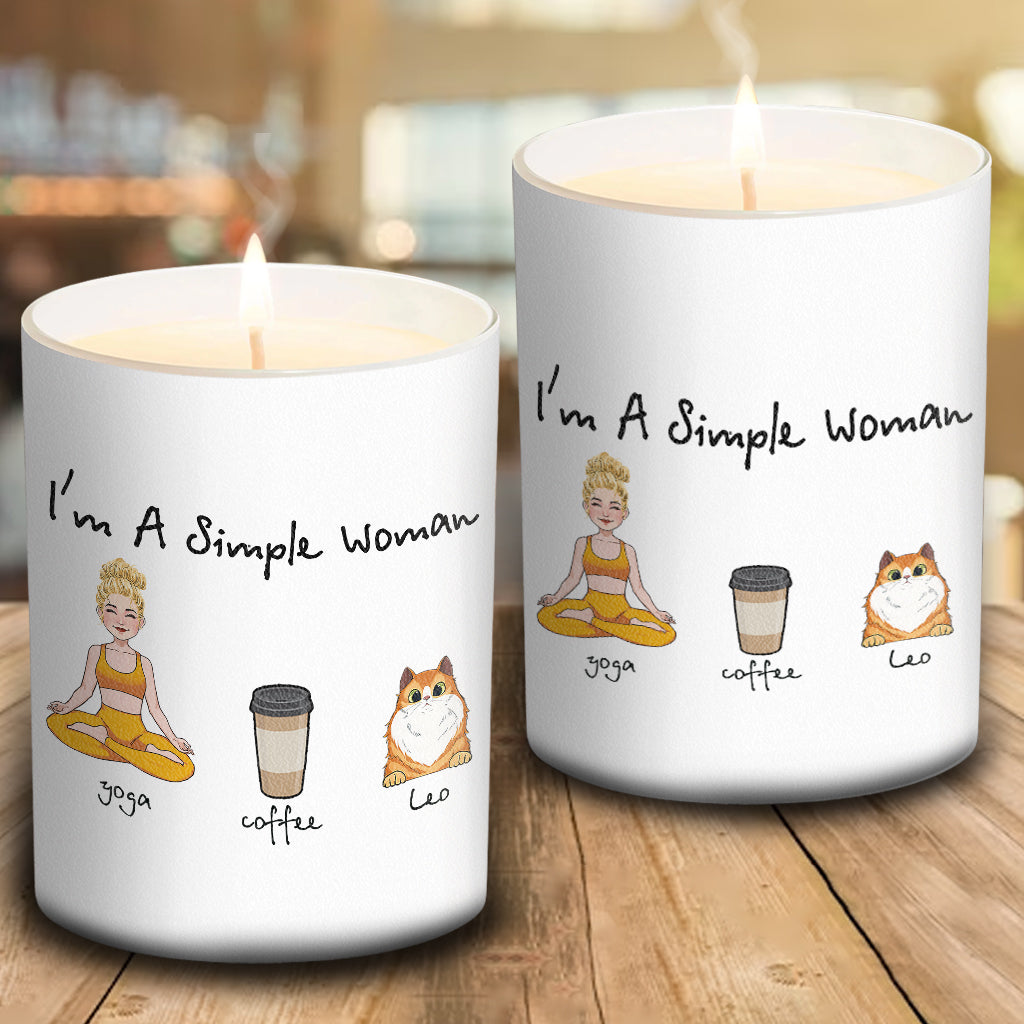 Gift for Pet Parent / Personalized Cat Print Candle / Christmas