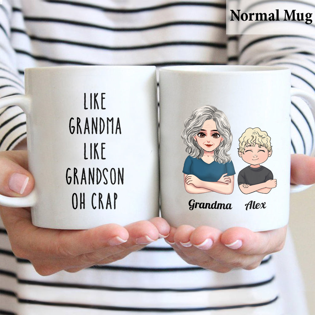 Like Mother Like Daughter Oh Crap - Family gift for aunt, mom, grandma - Personalized Mug