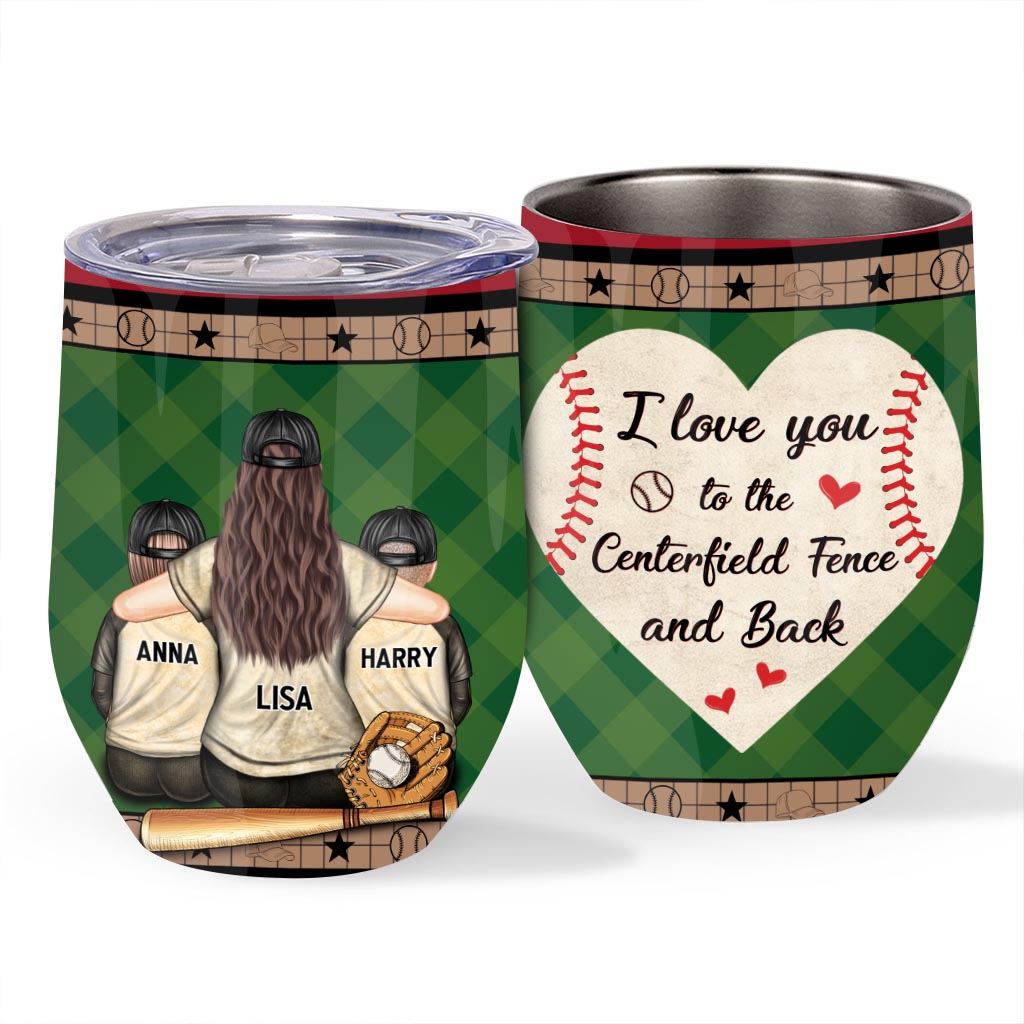 My Heart Is On That Field - Personalized Baseball Wine Tumbler