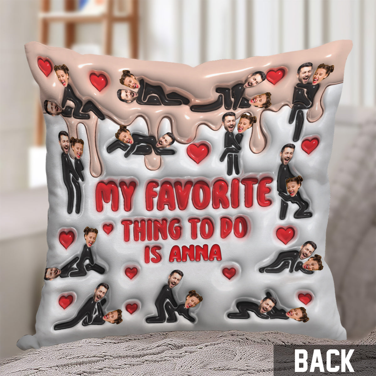 My Favorite Thing To Do Is You - Personalized Couple Throw Pillow