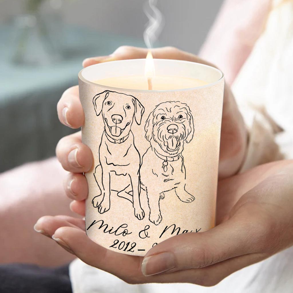 There Are Those Who Continue To Light Up The World - Gift for dog lovers, who lost cat, who lost dog - Personalized Candle With Wooden Lid