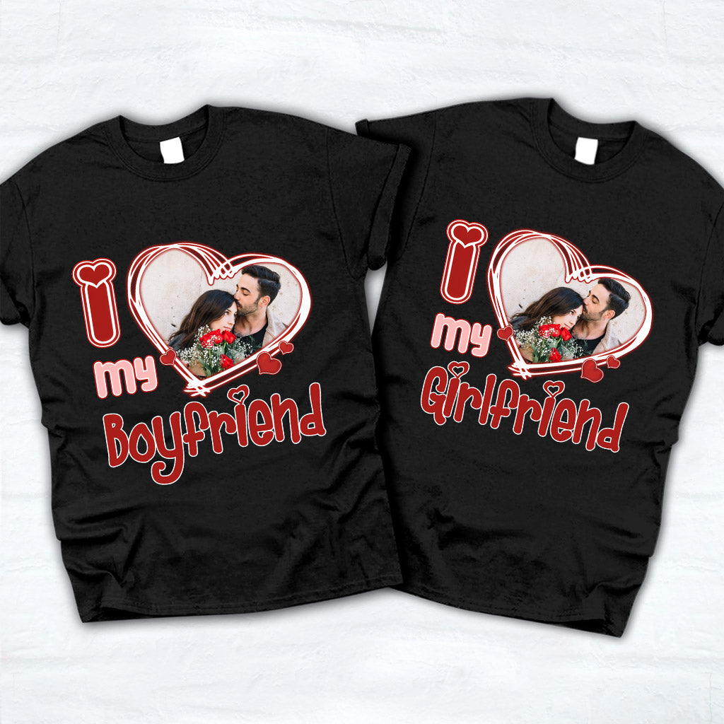 I Love My Boyfriend/Girlfriend/Husband/Wife - Personalized Couple T-shirt And Hoodie