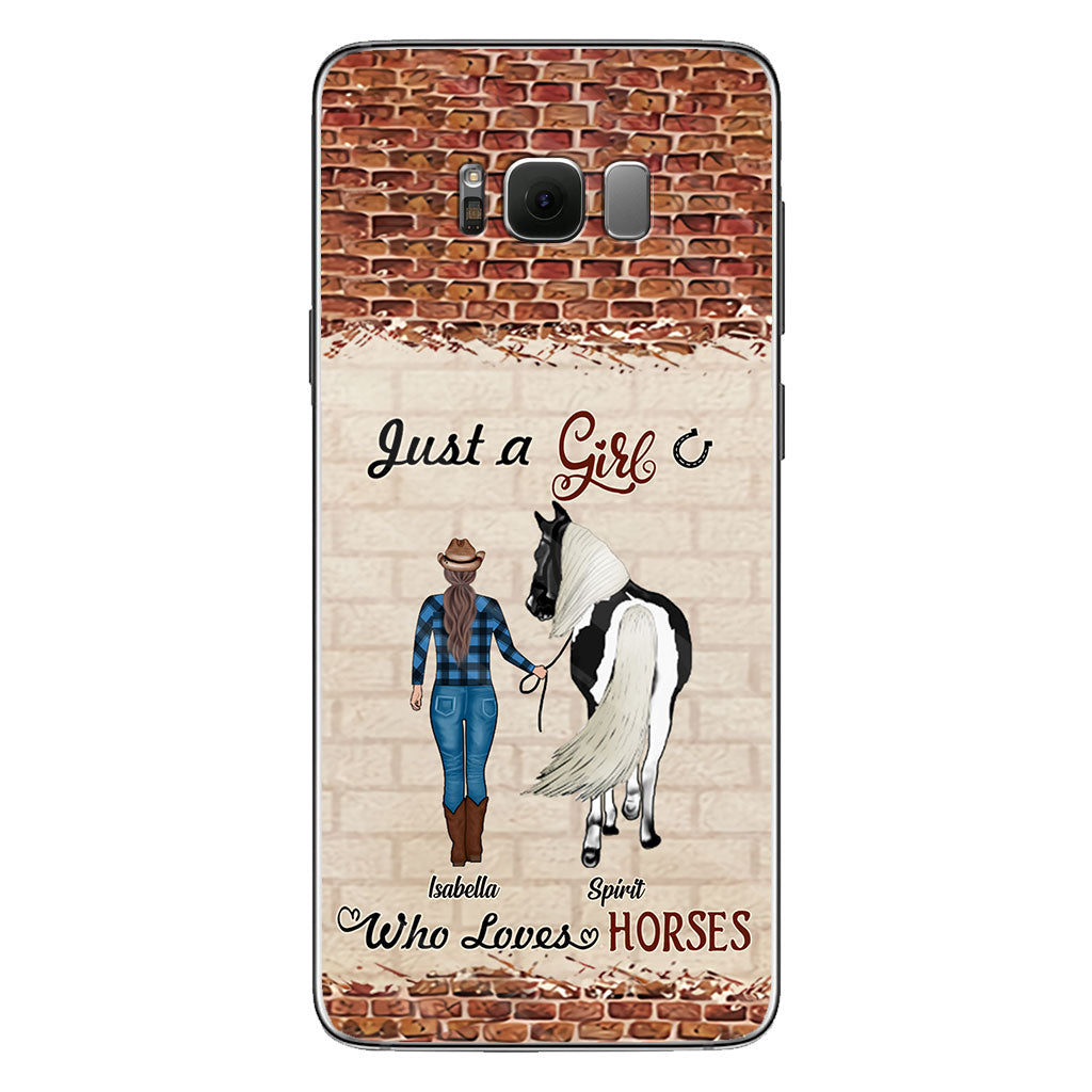 Just A Girl Who Loves Horses - Personalized Horse Phone Case