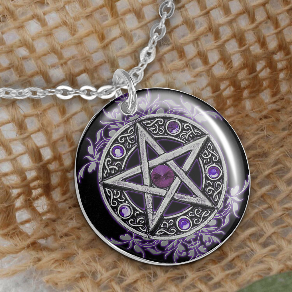 Witch Please Witch Wall Clock - Witch Round Pendant Necklace