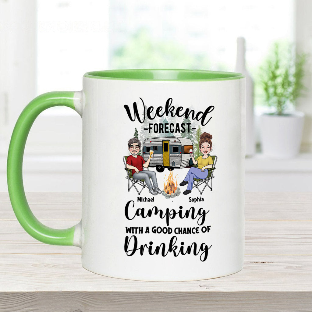 Weekend Forecast - Personalized Camping Accent Mug