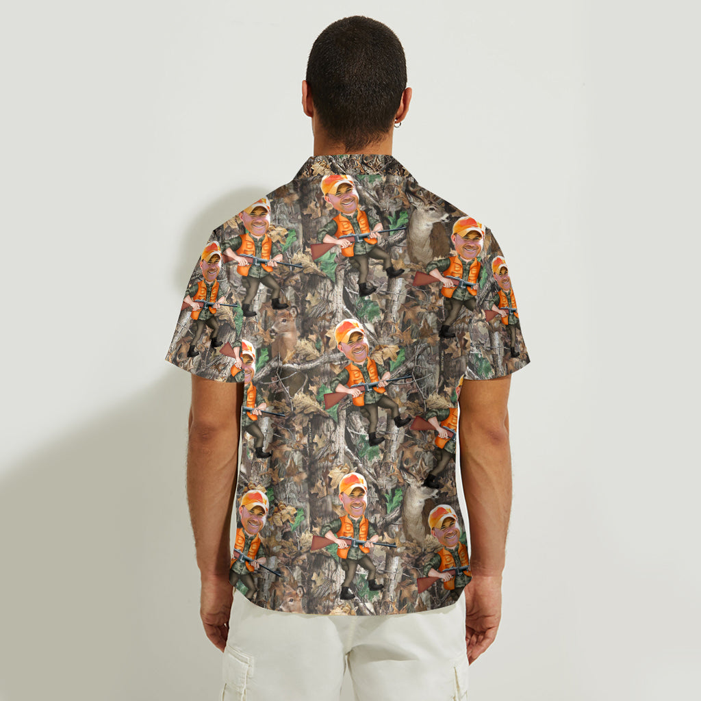 Photo Inserted Hunter - Personalized Hunting Hawaiian Shirt