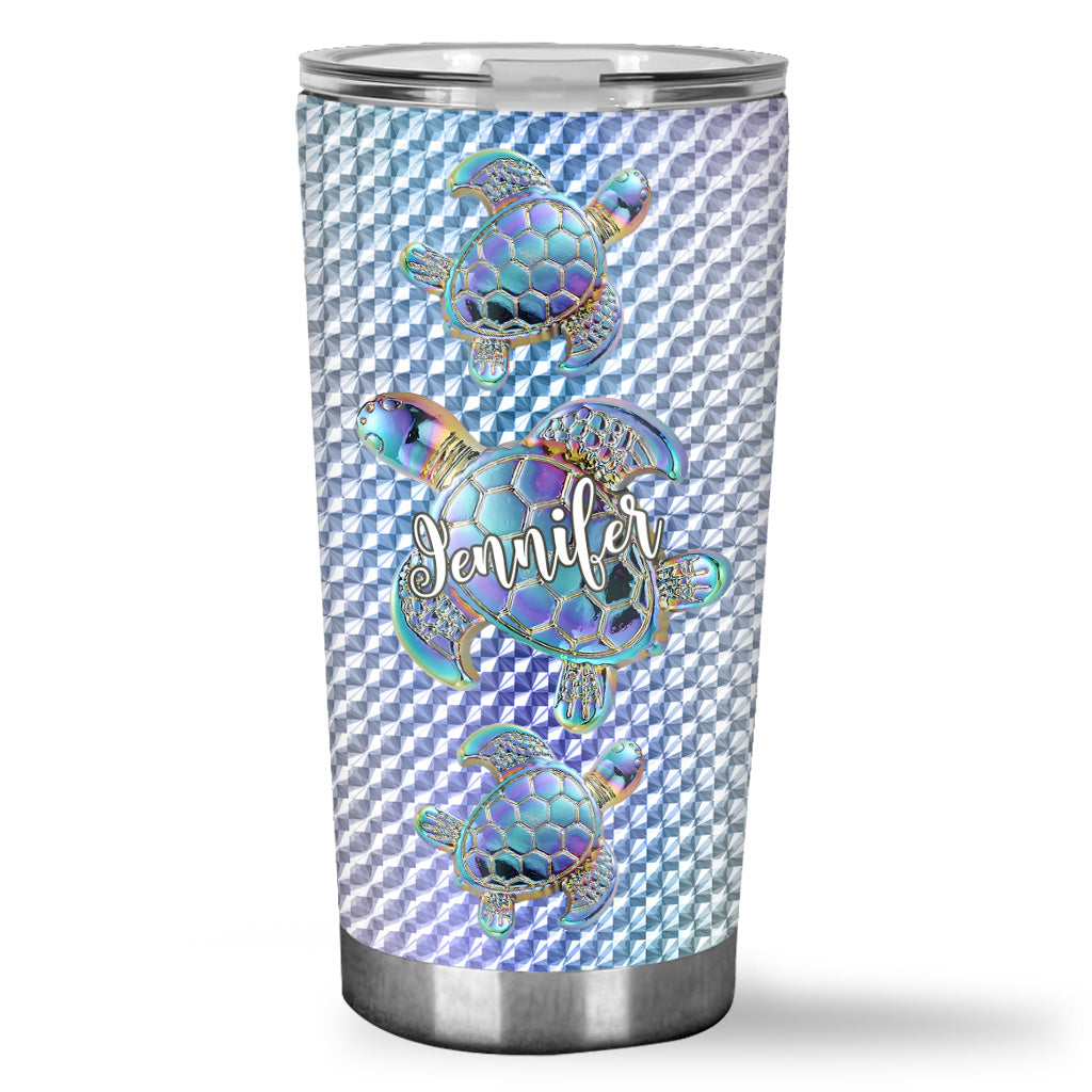 Salty Lil Beach - Personalized Turtle Tumbler