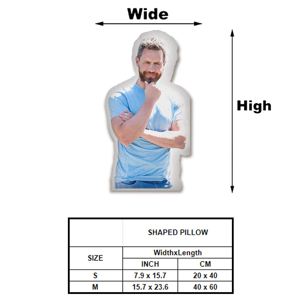 Custom Photo Humanoid - Personalized Uncle Shaped Pillow