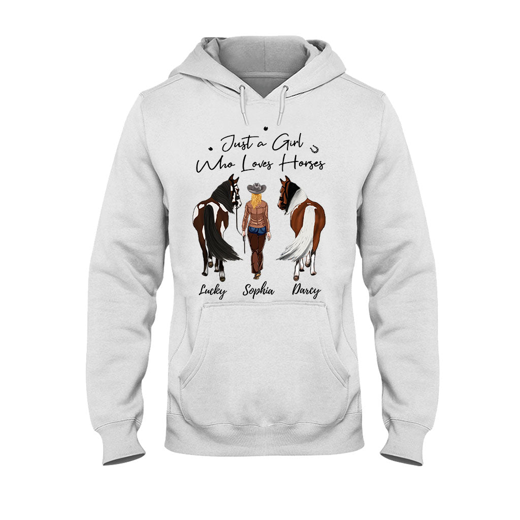 Just A Girl Who Loves Horses - Personalized Horse T-shirt & Hoodie