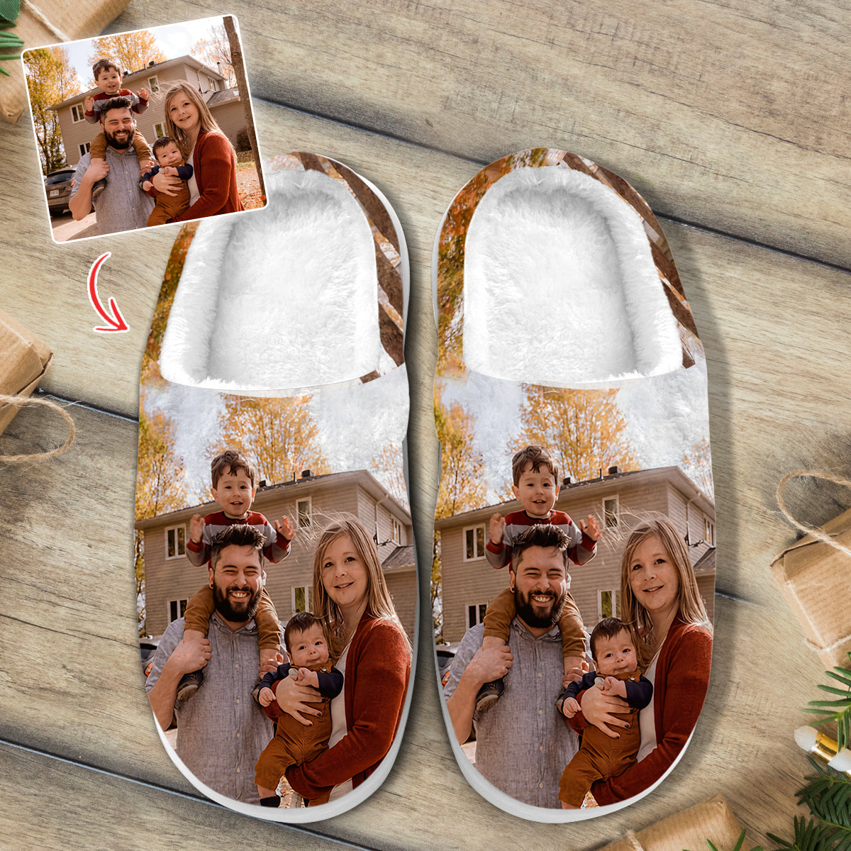 Custom Photo Slippers - Personalized Family Slippers