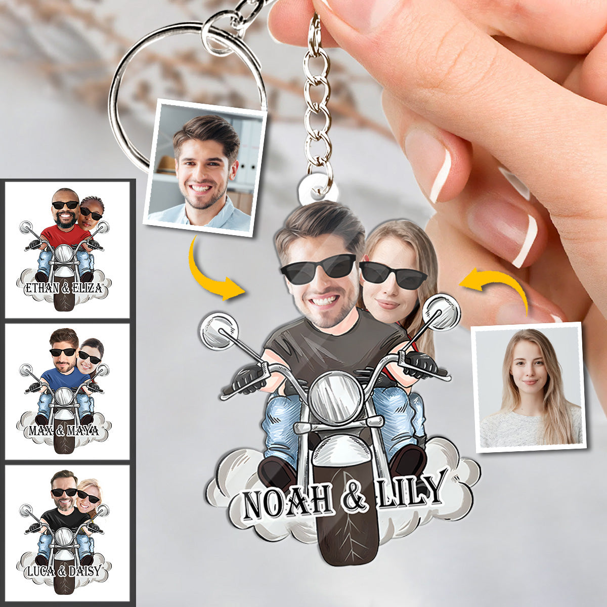 I'll Always - Biker gift for husband, wife, boyfriend, girlfriend - Personalized Keychain