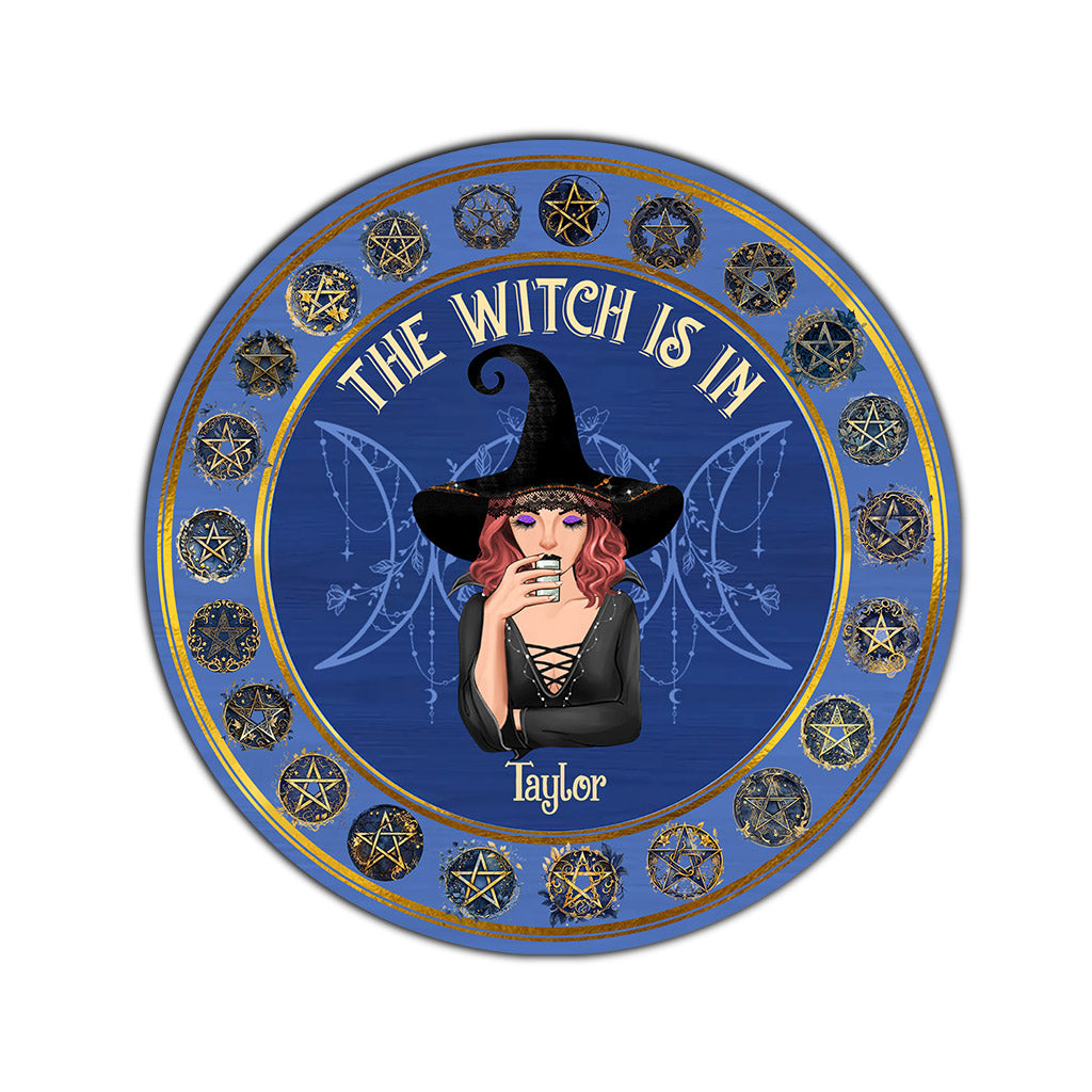 The Witch Is In - Personalized Witch Round Rug