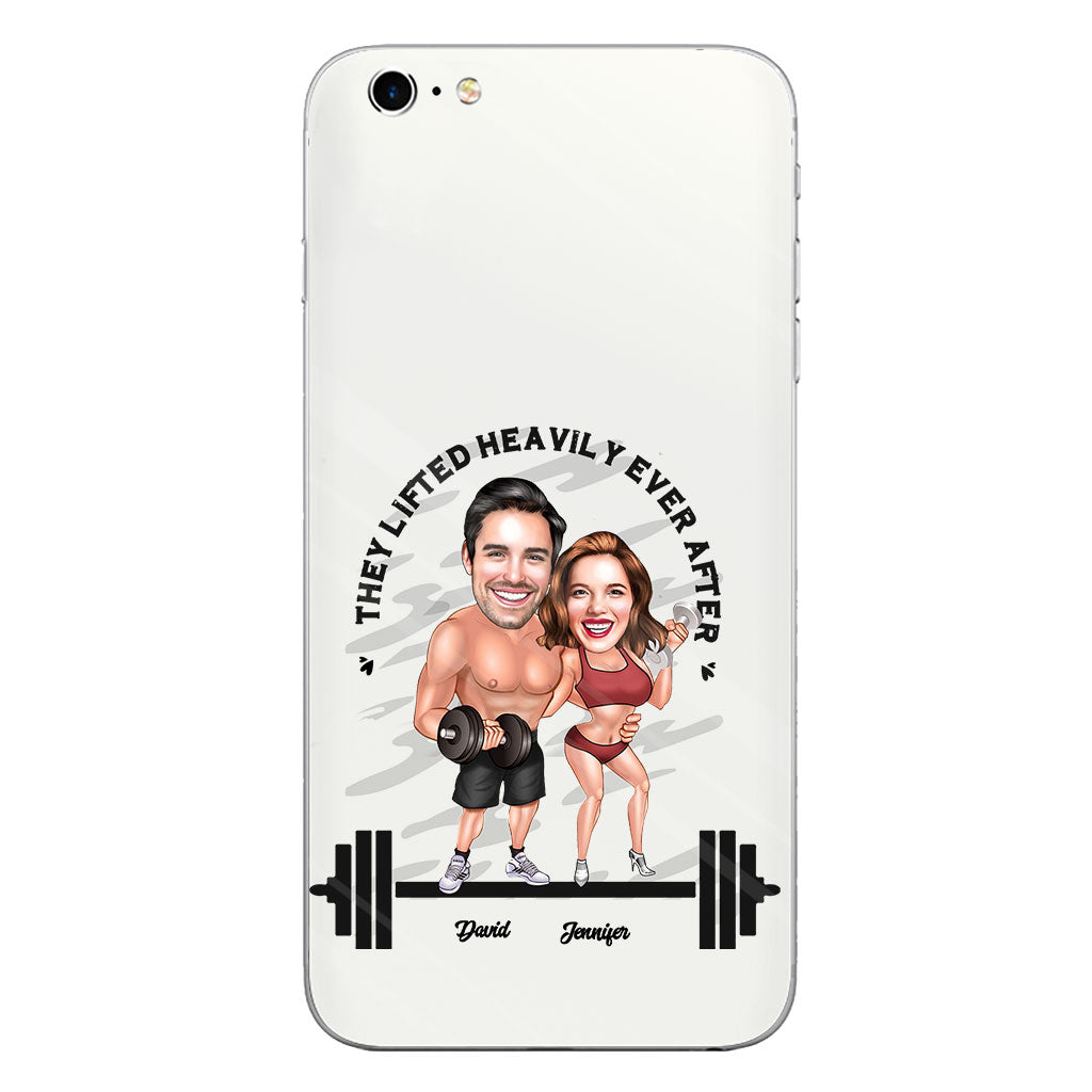 They Lifted Heavily Ever After - Personalized Fitness Clear Phone Case