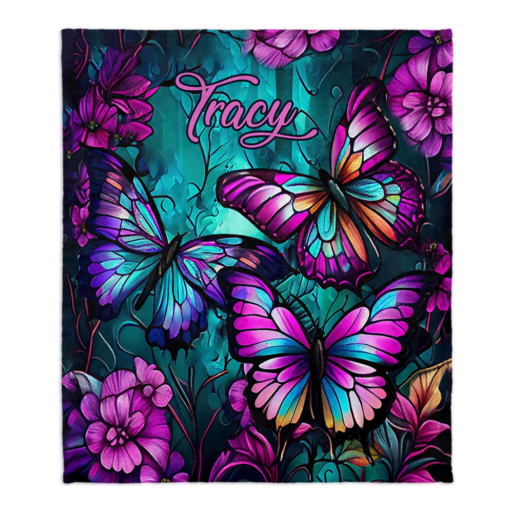 Beautiful Butterflies - Personalized Butterfly Blanket