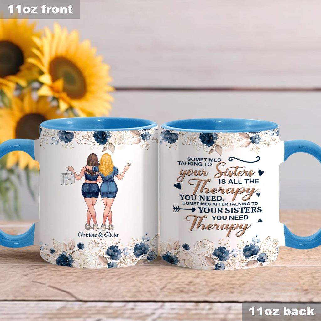 Talking To Your Sister - Personalized Bestie Accent Mug