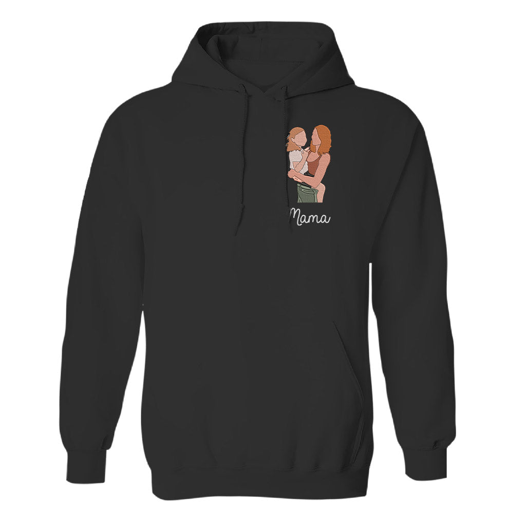 Custom 2D Photo - Personalized Step Mom Embroidered Hoodie