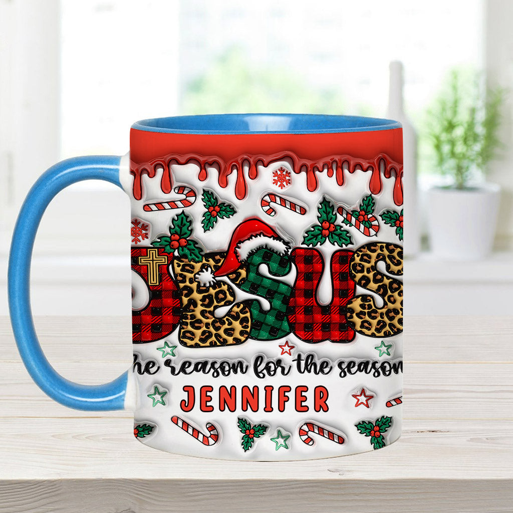 The Reason For The Season - Personalized Christian Accent Mug