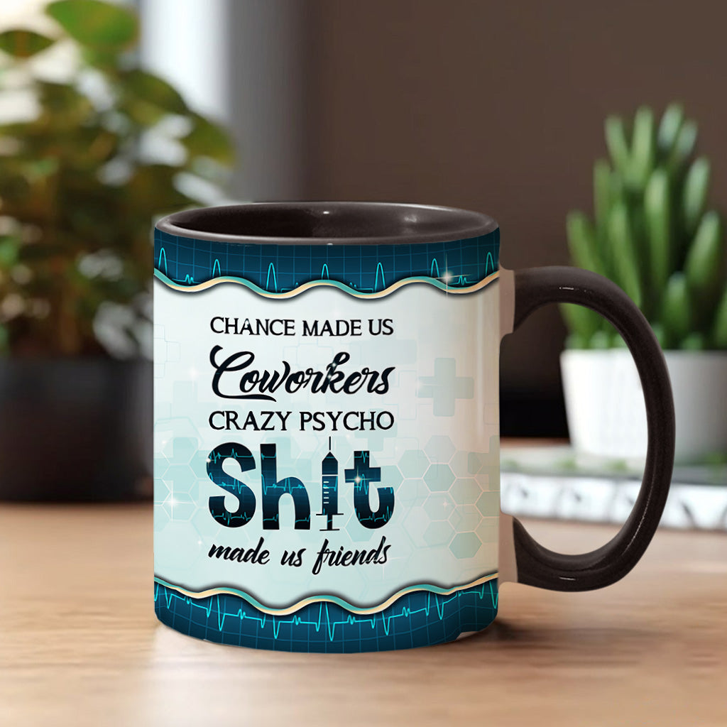 Chance Made Us Coworkers - Personalized Nurse Accent Mug