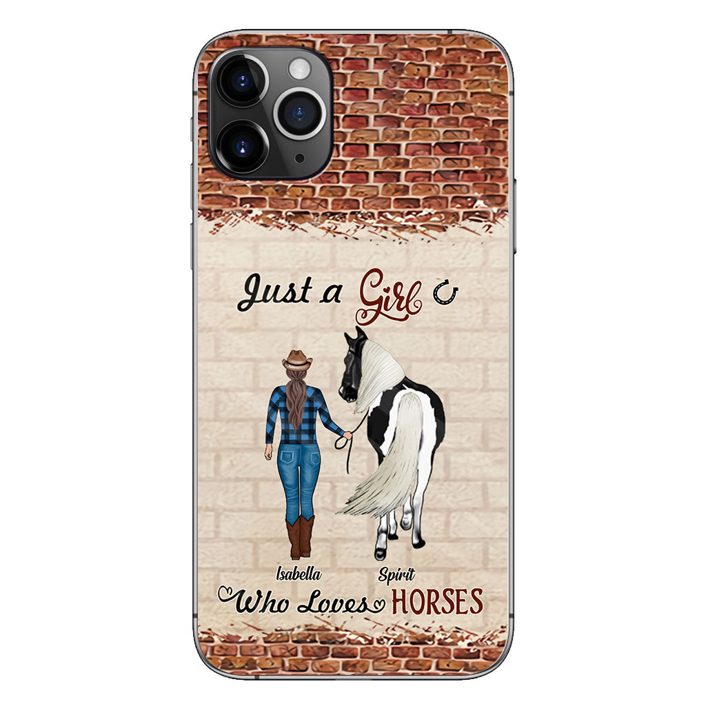 Just A Girl Who Loves Horses - Personalized Horse Phone Case